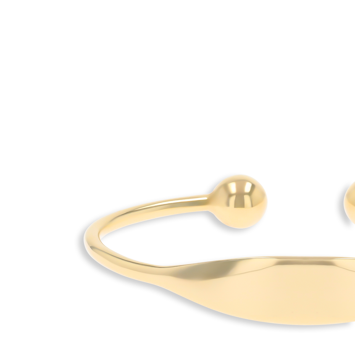 9ct Yellow Gold Plain ID Solid Torque Extra Small Baby Bangle