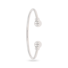 Sterling Silver Plain Solid Torque Baby Bangle