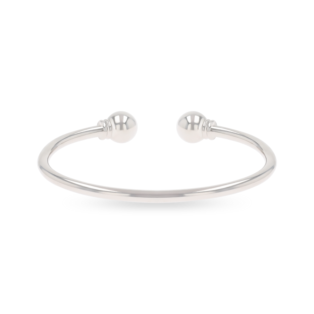 Sterling Silver Plain Solid Torque Baby Bangle