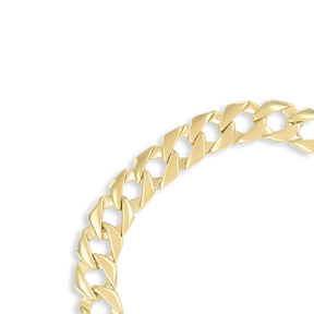 9ct Yellow Gold Plain Curb Link Baby Bracelet