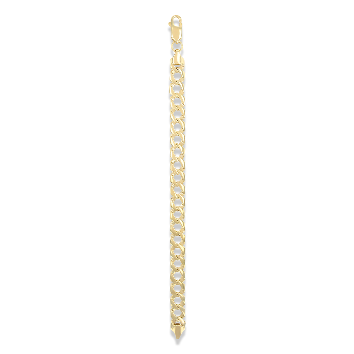 9ct Yellow Gold Plain Curb Link Baby Bracelet