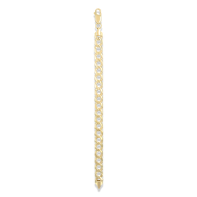 9ct Yellow Gold Plain Curb Link Baby Bracelet