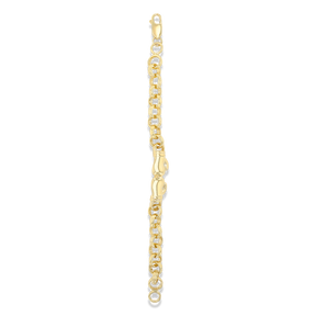 9ct Yellow Gold Plain Double Boxing Glove Belcher Baby Bracelet