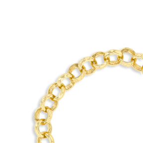 9ct Yellow Gold Plain & Engraved Belcher Baby Bracelet