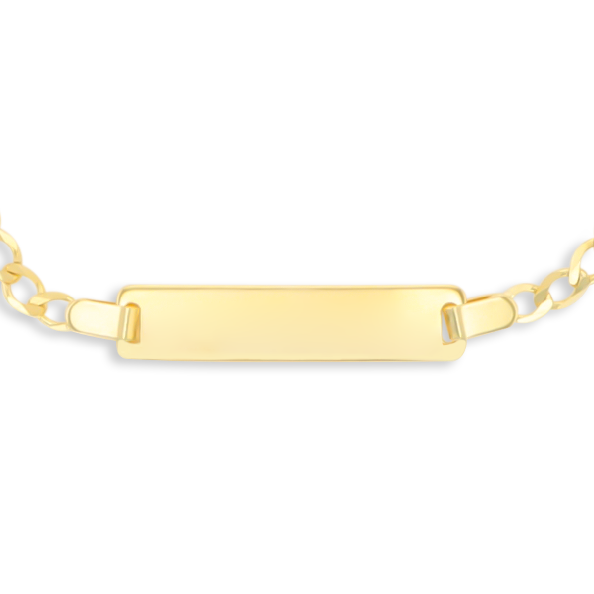 9ct Yellow Gold Curb Link ID Baby Bracelet