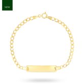 9ct Yellow Gold Curb Link ID Baby Bracelet