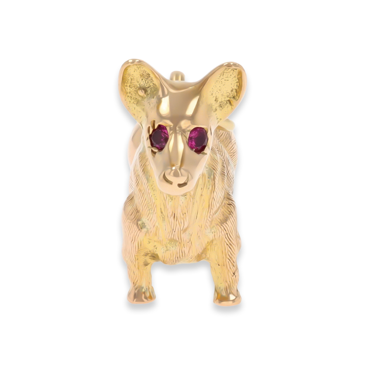 9ct Yellow Gold Corgi Dog Charm By Georg Jensen