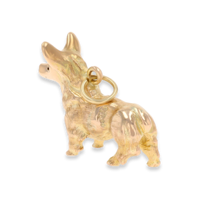 9ct Yellow Gold Corgi Dog Charm By Georg Jensen