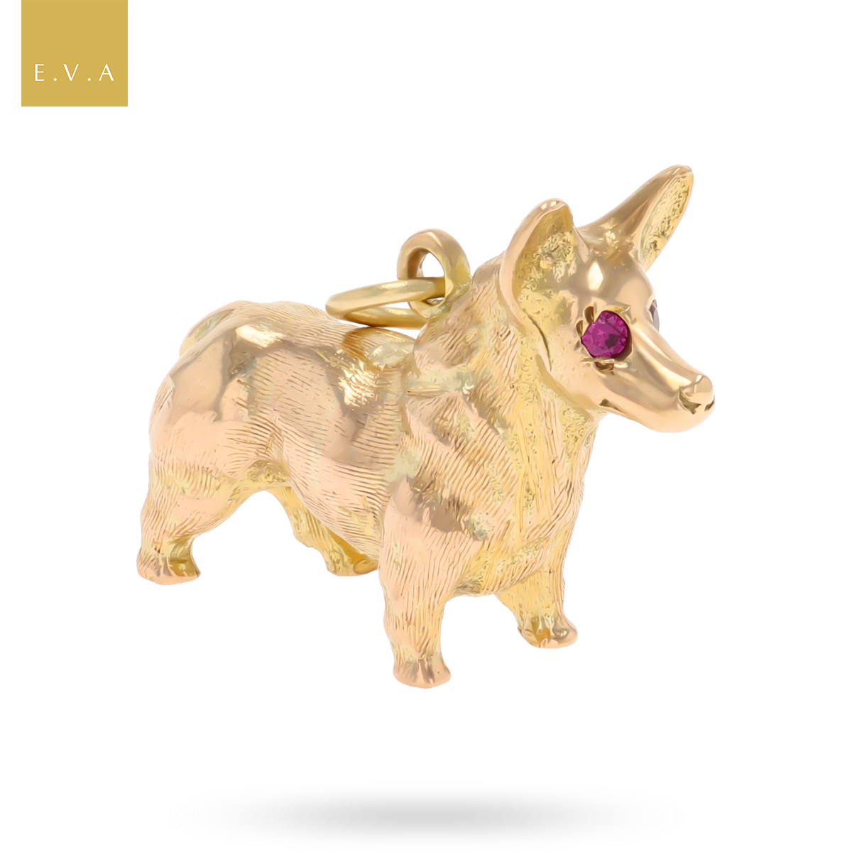 9ct Yellow Gold Corgi Dog Charm By Georg Jensen