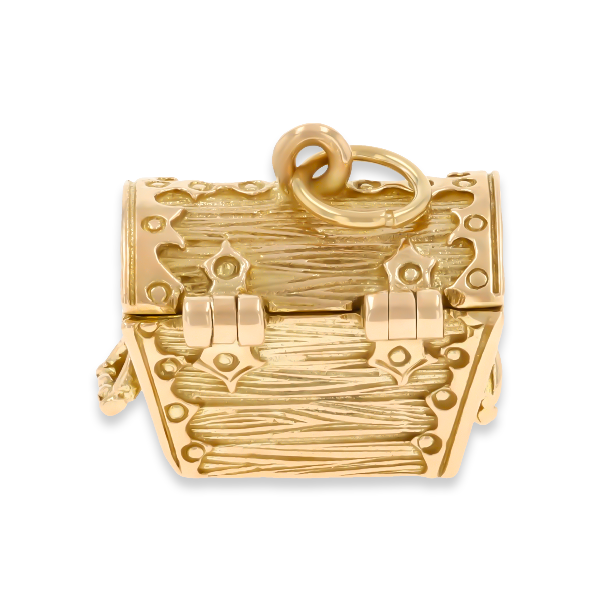 9ct Yellow Gold Treasure Chest Opening Charm By Georg Jensen