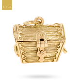 9ct Yellow Gold Treasure Chest Opening Charm By Georg Jensen