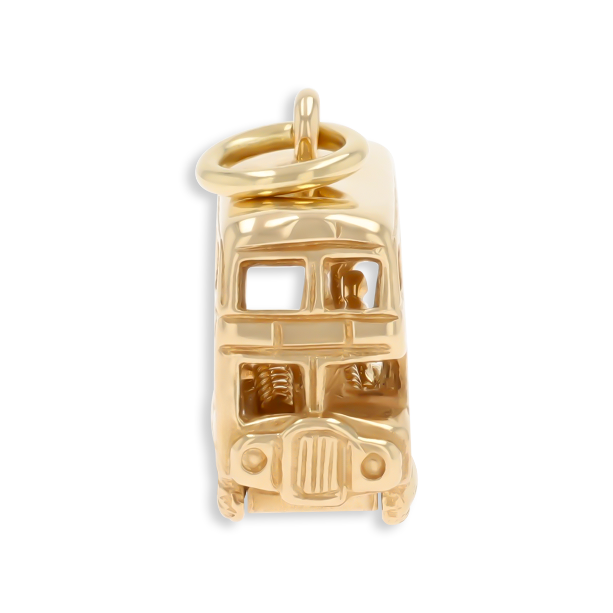 9ct Yellow Gold Double Decker Bus Opening Charm
