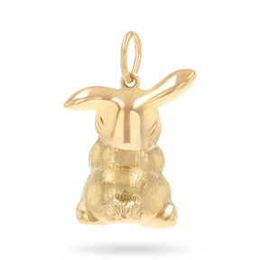 9ct Yellow Gold Bunny Rabbit Charm By Georg Jensen