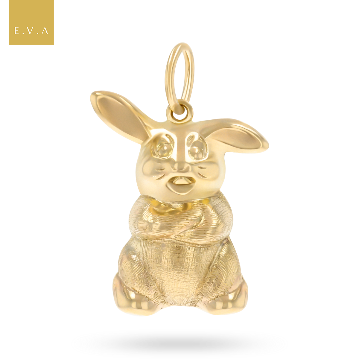 9ct Yellow Gold Bunny Rabbit Charm By Georg Jensen