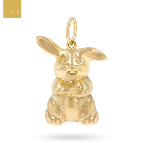 9ct Yellow Gold Bunny Rabbit Charm By Georg Jensen