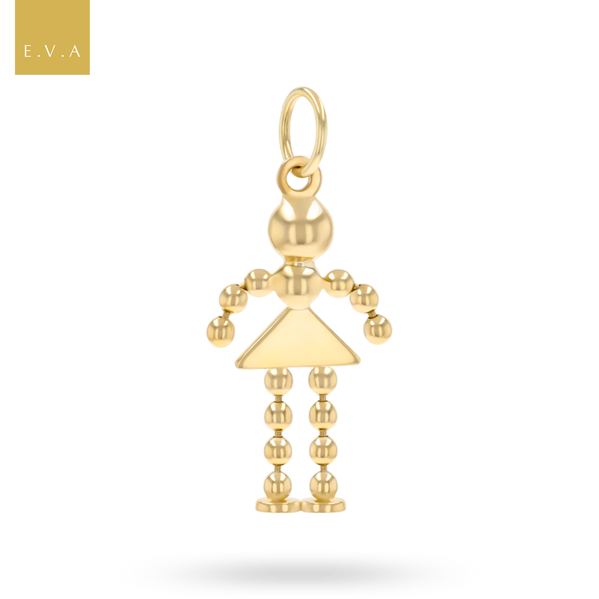 9ct Yellow Gold Corn Girl Dolly Moveable Charm