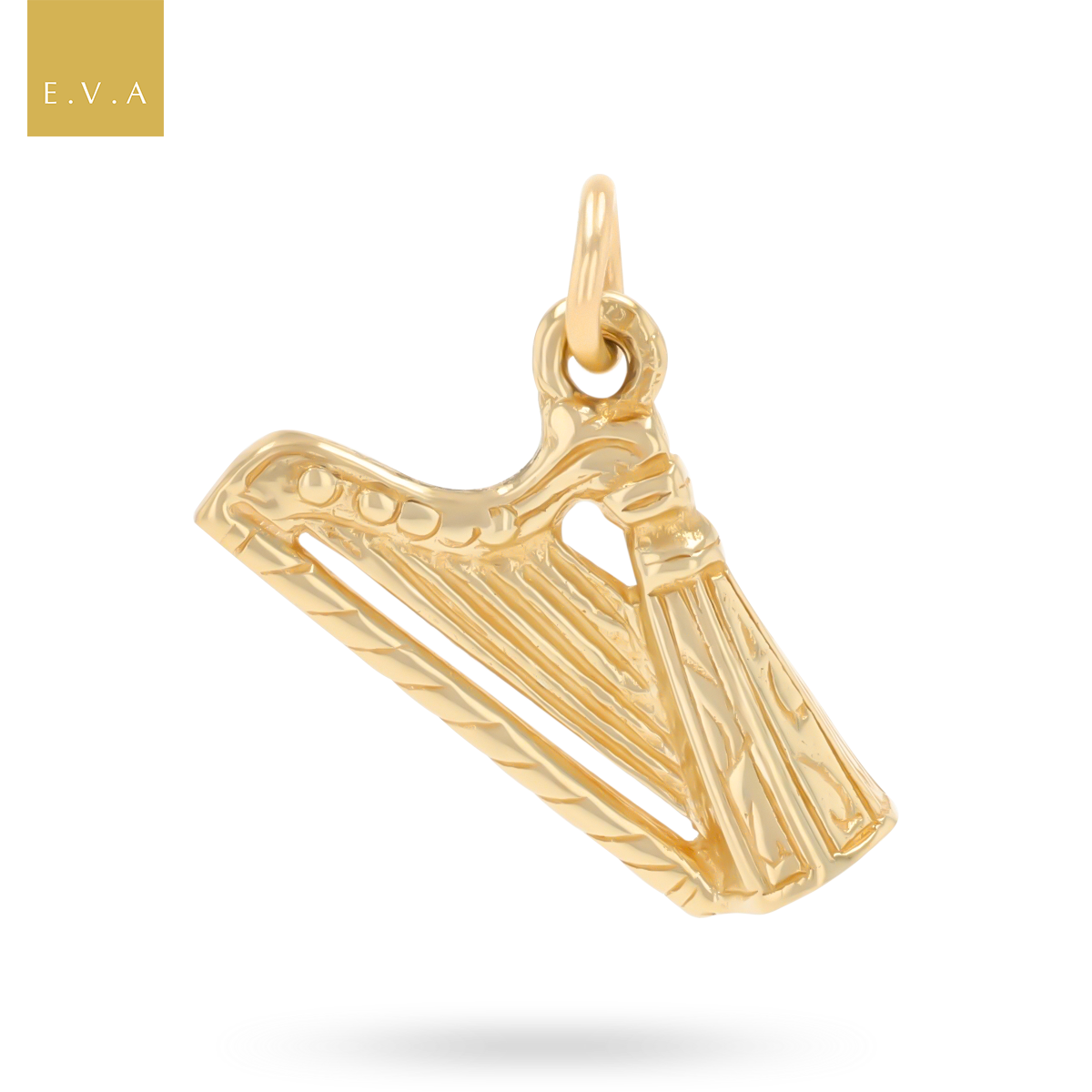 9ct Yellow Gold Small Harp Charm
