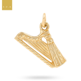 9ct Yellow Gold Small Harp Charm
