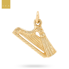 9ct Yellow Gold Small Harp Charm