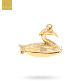 9ct Yellow Gold Swan Lake with Enamel Opening Charm