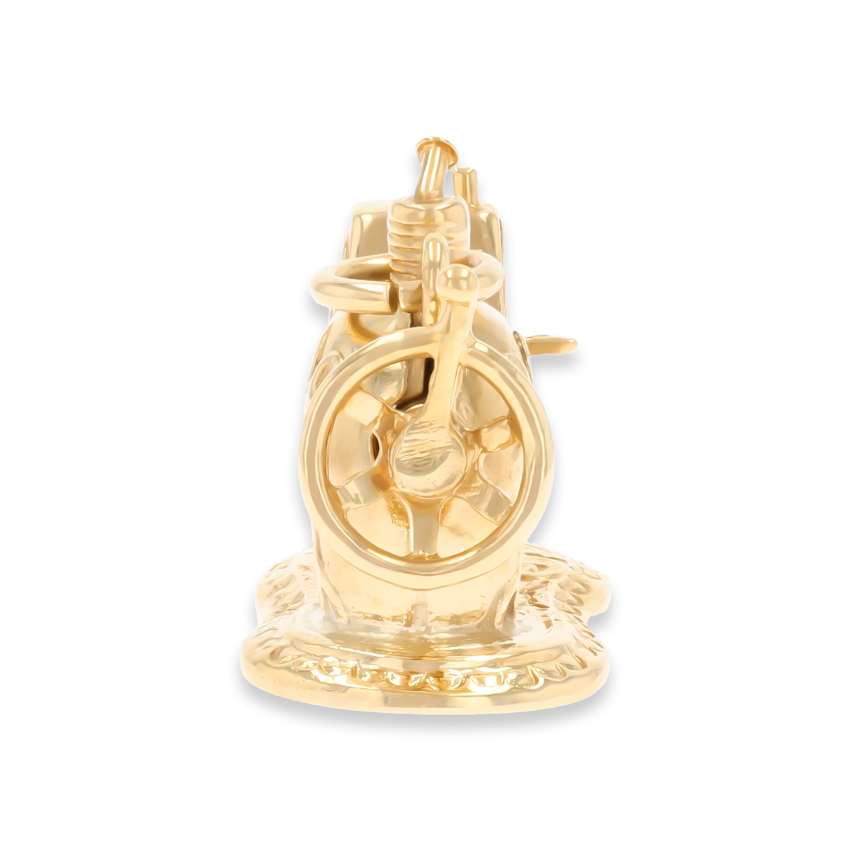 9ct Yellow Gold Large Sewing Machine Charm