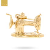 9ct Yellow Gold Large Sewing Machine Charm