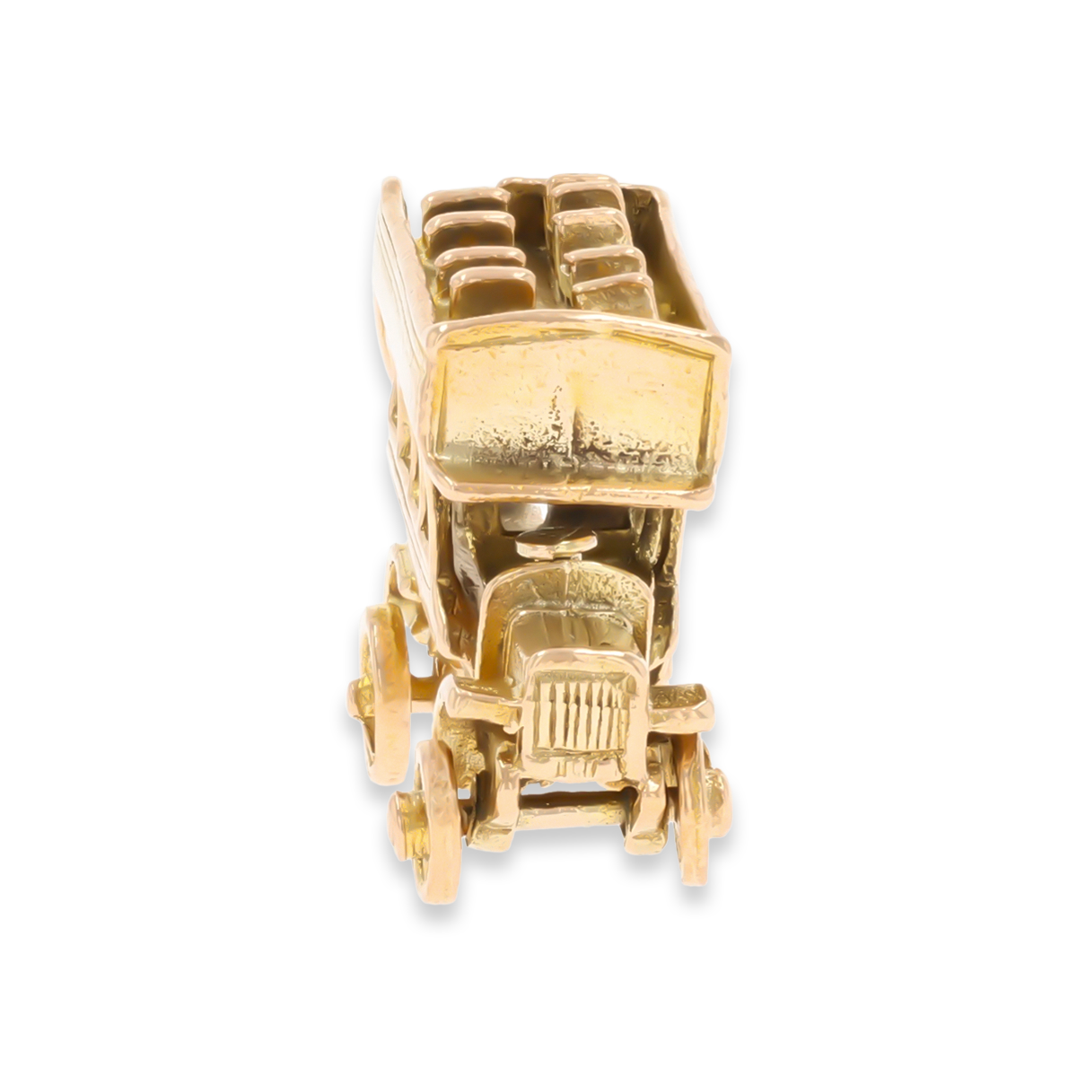 9ct Yellow Gold Open Topped Tour Bus Charm By Georg Jensen