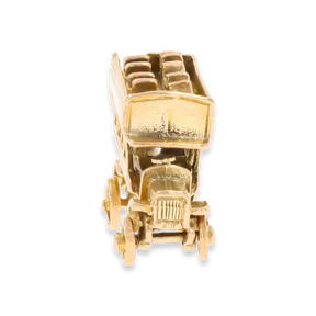 9ct Yellow Gold Open Topped Tour Bus Charm By Georg Jensen