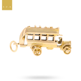 9ct Yellow Gold Open Topped Tour Bus Charm By Georg Jensen