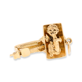 9ct Yellow Gold Moveable Baby On Scales Charm