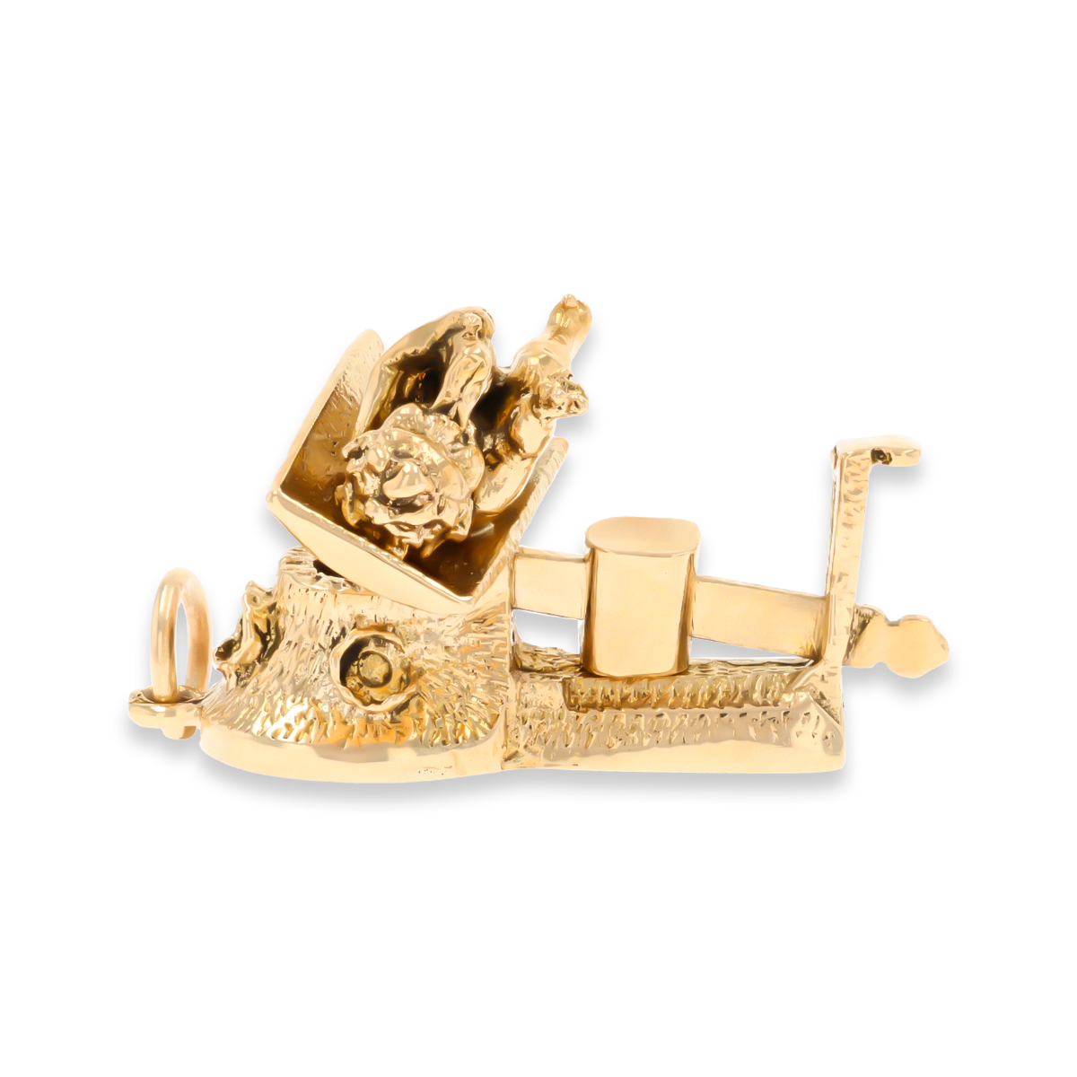 9ct Yellow Gold Moveable Baby On Scales Charm
