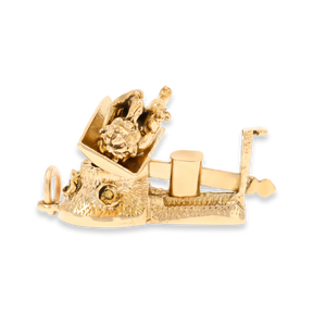 9ct Yellow Gold Moveable Baby On Scales Charm
