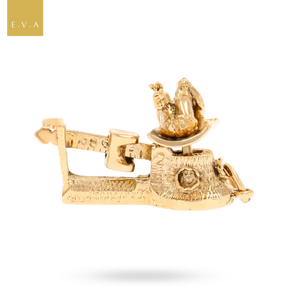 9ct Yellow Gold Moveable Baby On Scales Charm