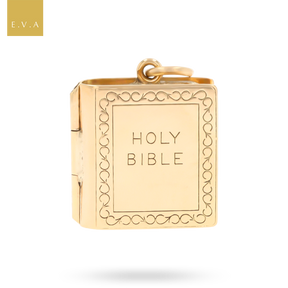 9ct Yellow Gold Holy Bible Charm By Georg Jensen