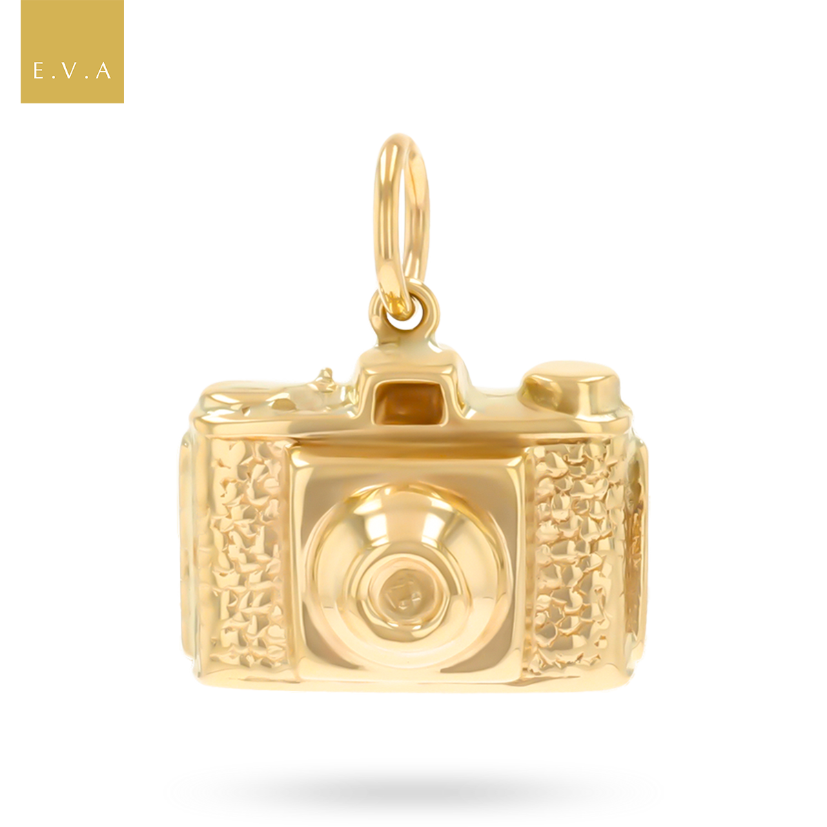 9ct Yellow Gold Hollow Camera Charm