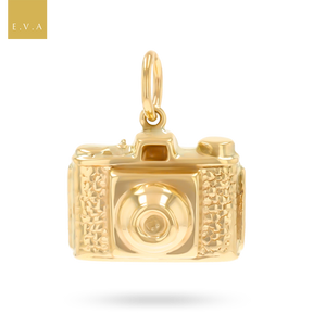 9ct Yellow Gold Hollow Camera Charm