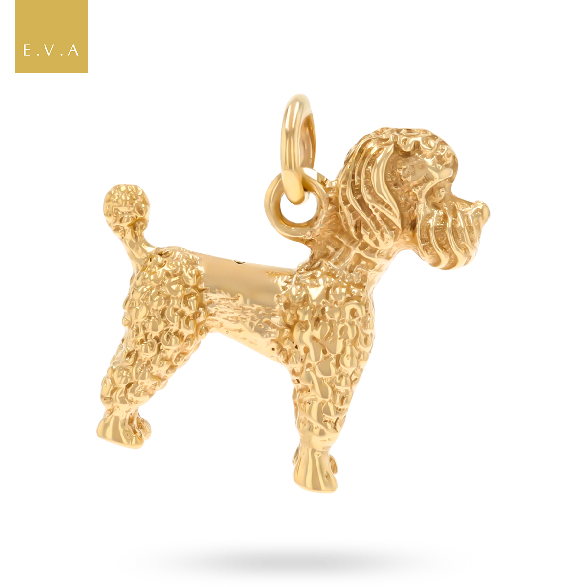 9ct Yellow Gold Poodle Charm