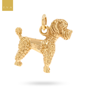 9ct Yellow Gold Poodle Charm