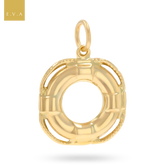 9ct Yellow Gold Hollow Lifebuoy Charm