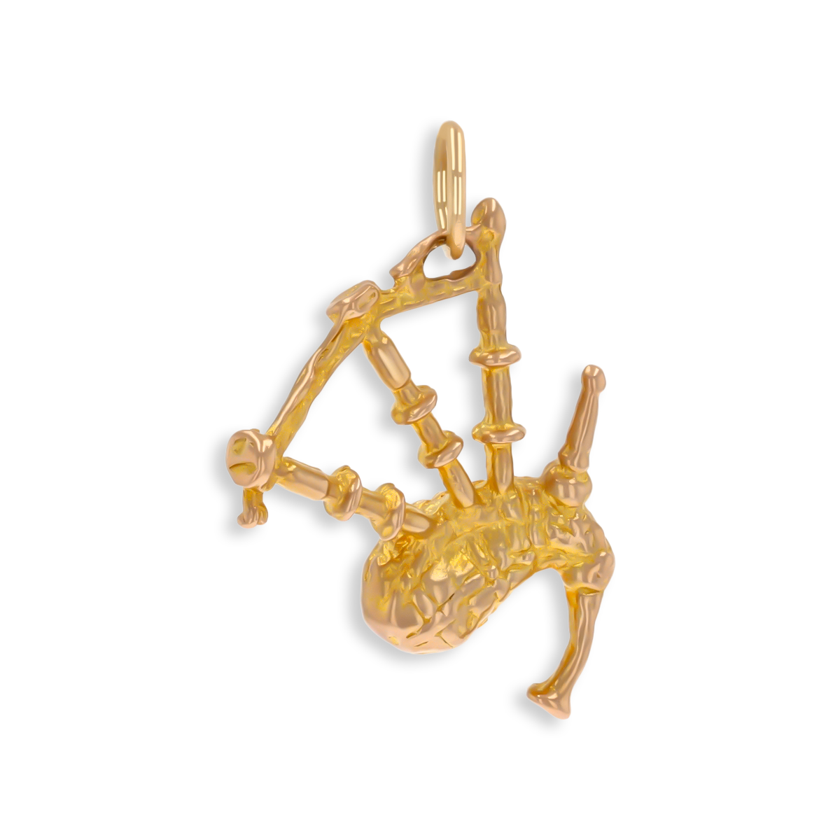 9ct Yellow Gold Bagpipes Charm