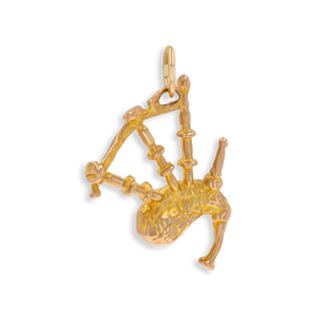 9ct Yellow Gold Bagpipes Charm