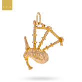 9ct Yellow Gold Bagpipes Charm