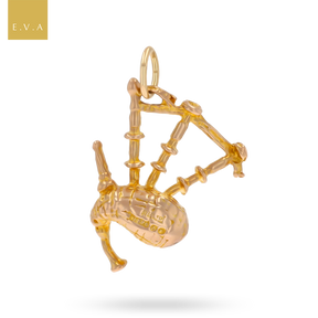 9ct Yellow Gold Bagpipes Charm