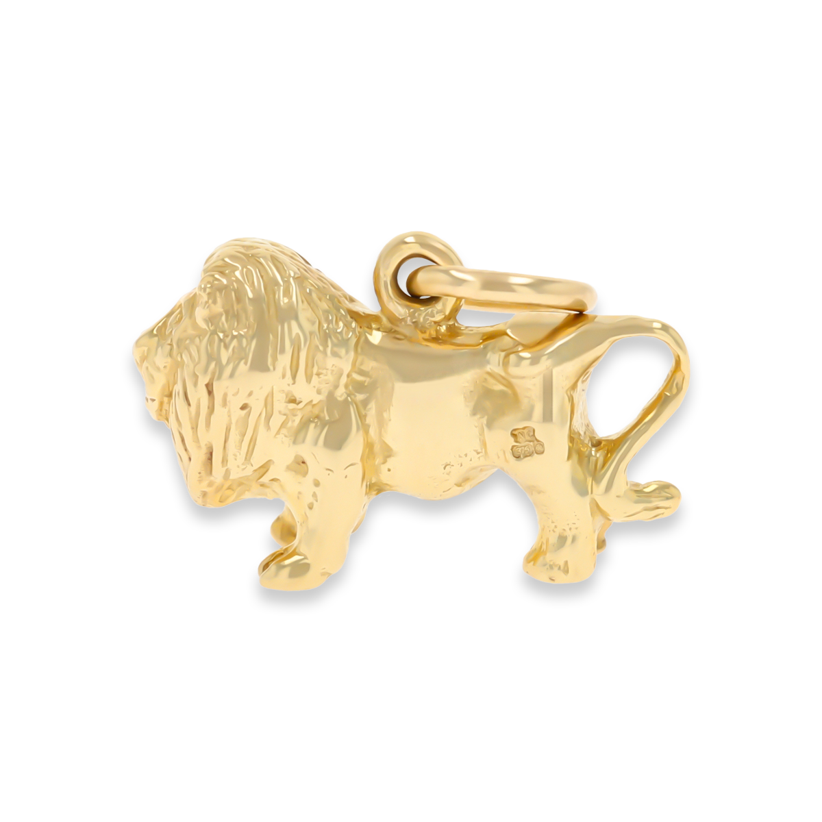 9ct Yellow Gold Small Lion Solid Charm