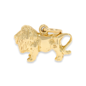 9ct Yellow Gold Small Lion Solid Charm