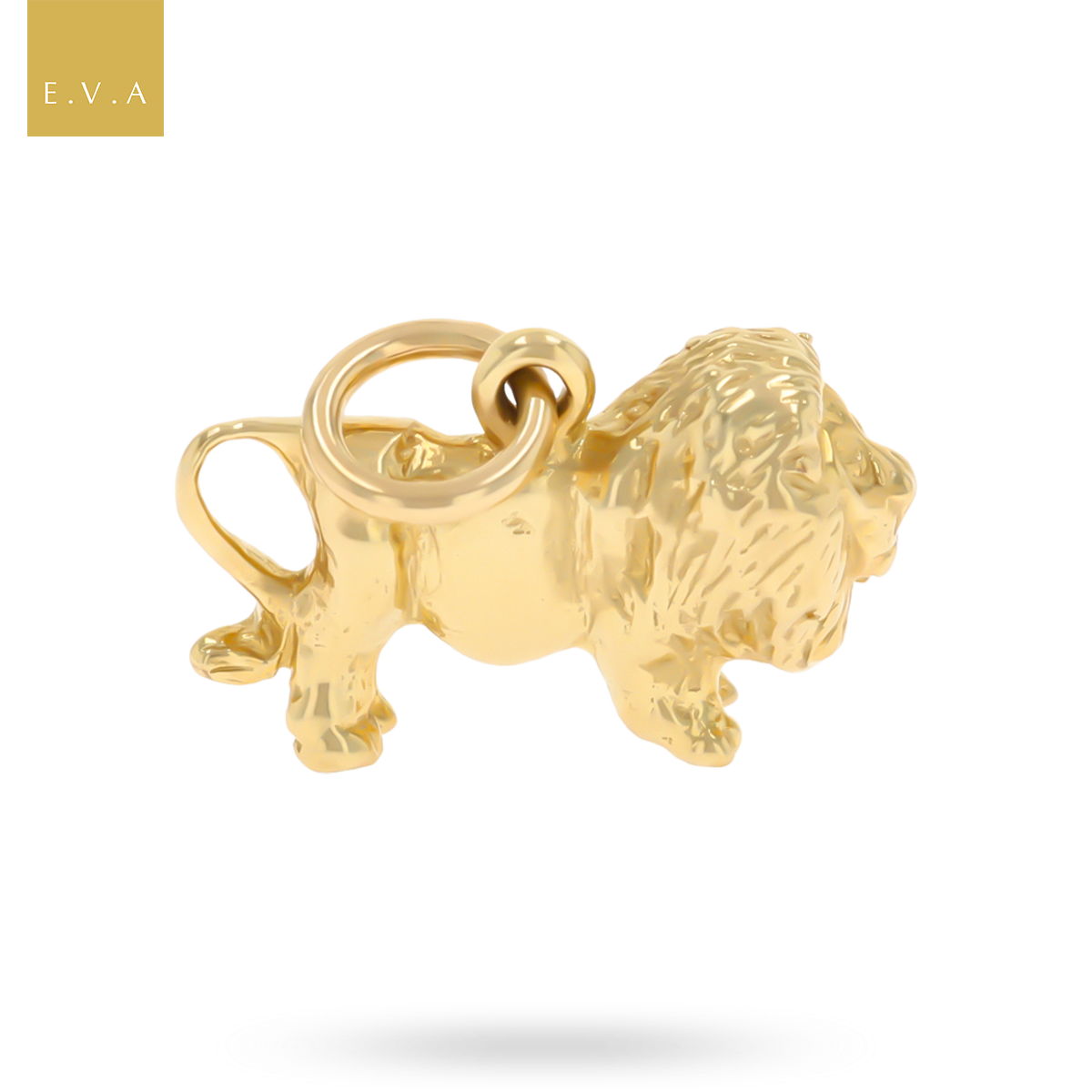 9ct Yellow Gold Small Lion Solid Charm