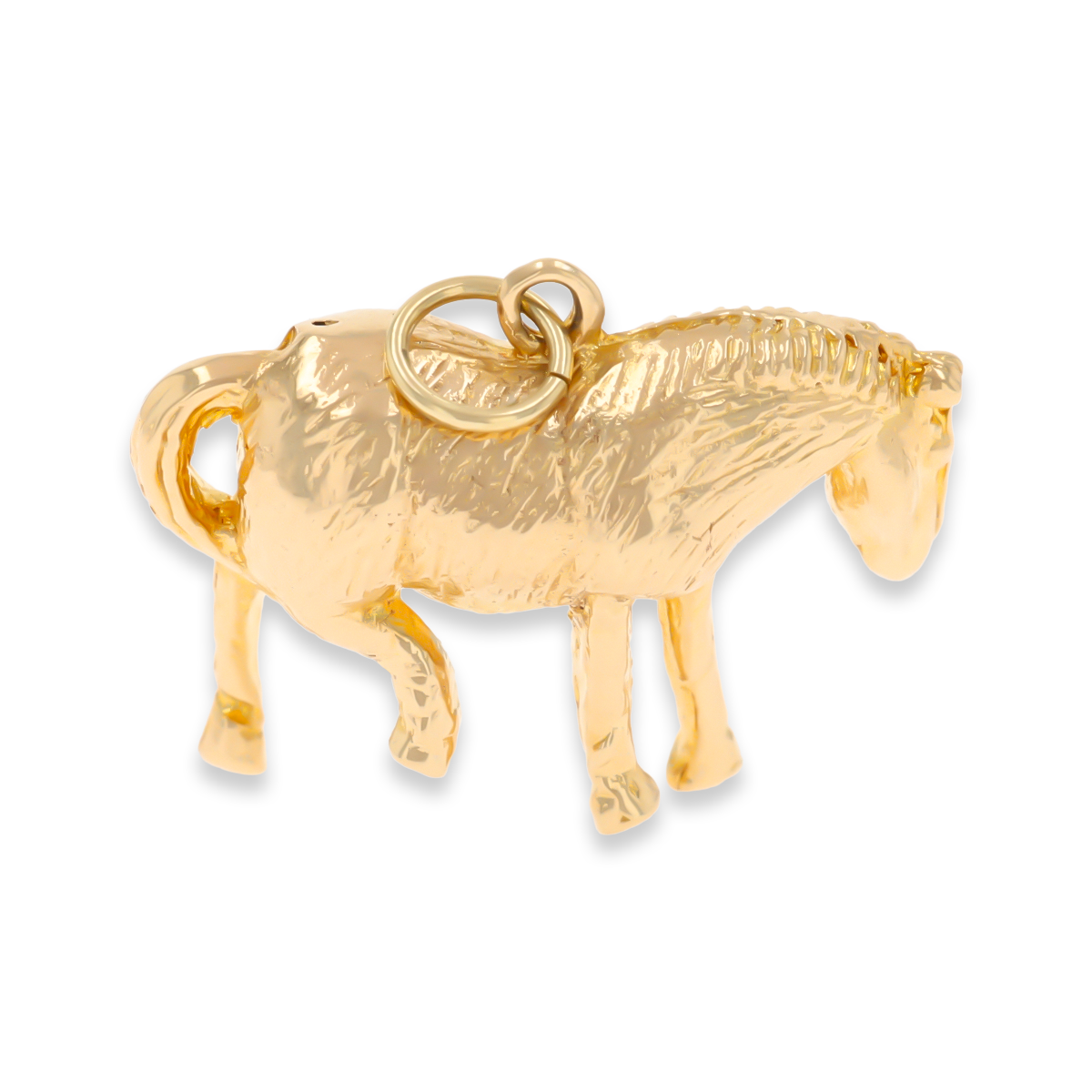 9ct Yellow Gold Solid Horse Charm