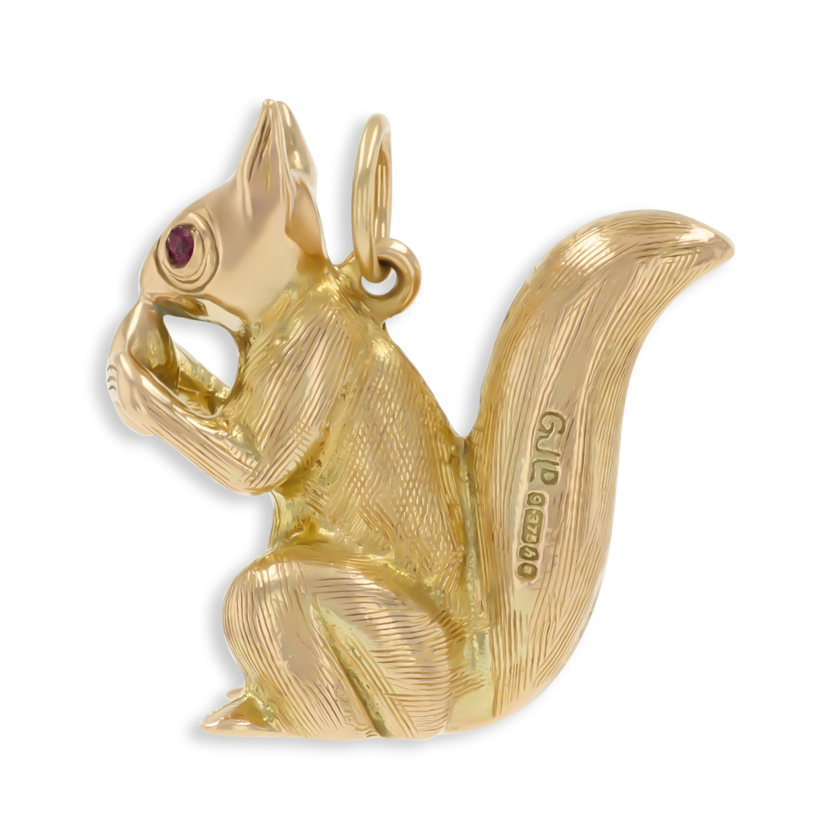9ct Yellow Gold Squirrel Charm By Georg Jensen