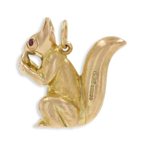 9ct Yellow Gold Squirrel Charm By Georg Jensen