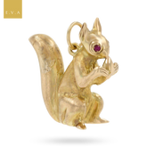 9ct Yellow Gold Squirrel Charm By Georg Jensen